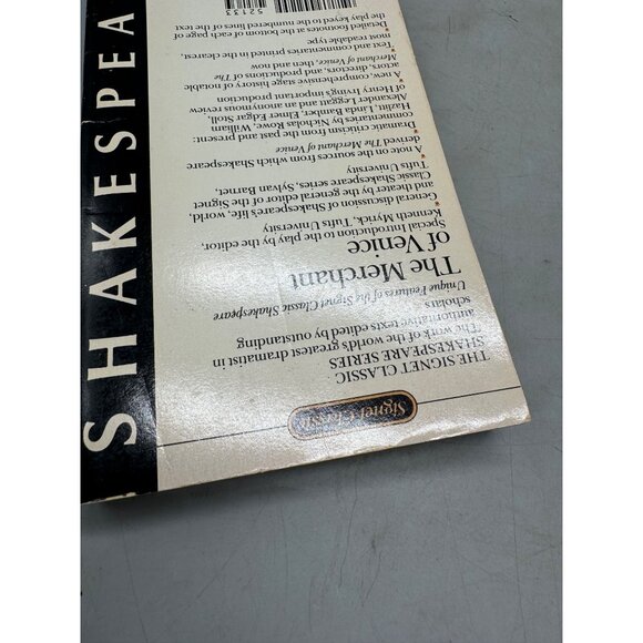 The Merchant of Venice Book Paperback 1987 English Signet William READ - Picture 6 of 6